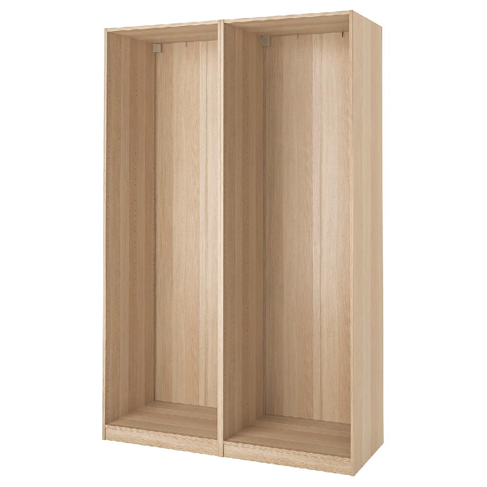 IKEA PAX 2 estructuras de armario efecto roble tinte blanco 150x58x236 cm
