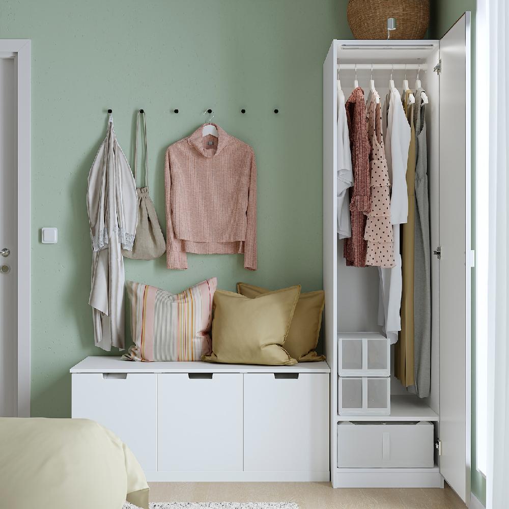 IKEA PAX / ÅHEIM Combinación Armario Blanco/espejo 50x60x201 Cm