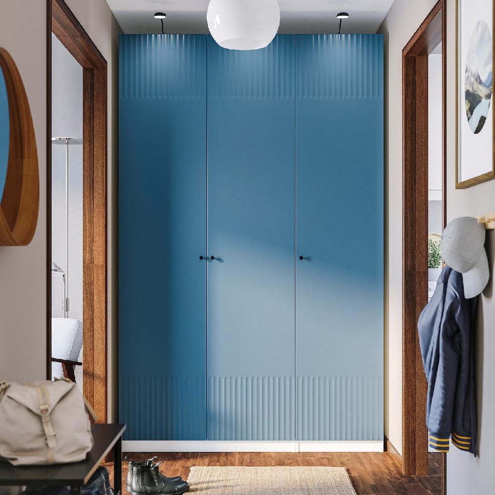 IKEA PAX / FYRUDDEN Combinación Armario Blanco/azul 150x58x236 Cm