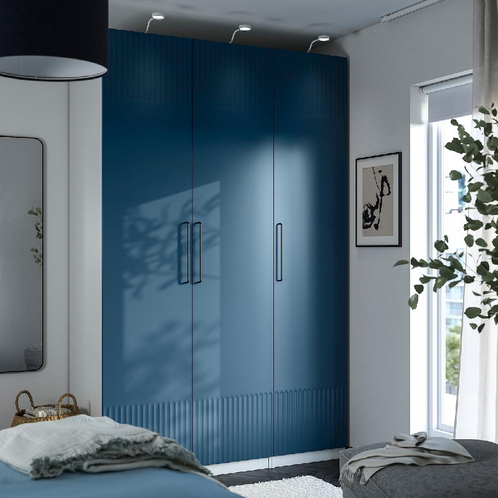 IKEA PAX / FYRUDDEN Combinación Armario Blanco/azul 150x58x236 Cm