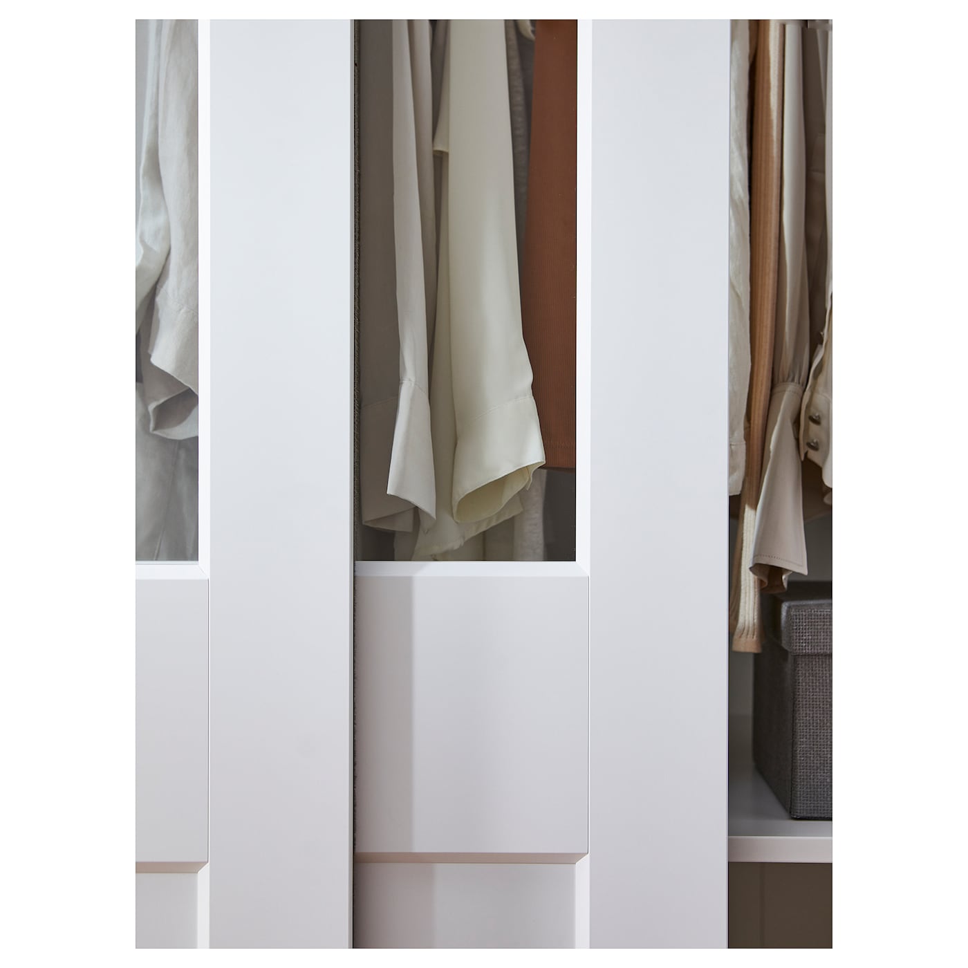 IKEA PAX / GRIMO Armario Con Puertas Correderas Blanco/vidrio Incoloro Blanco 200x66x236 Cm