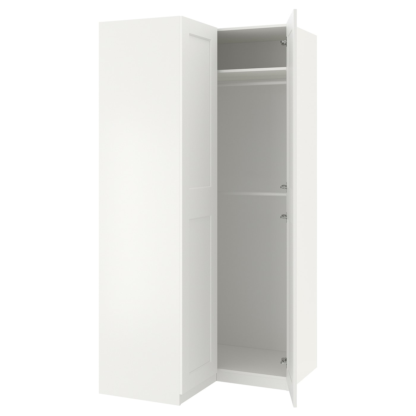 IKEA PAX / GRIMO Armario esquinero blanco/blanco 110/110x236 cm