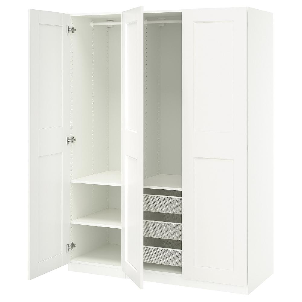 IKEA PAX / GRIMO Combinación armario blanco/blanco 150x60x201 cm