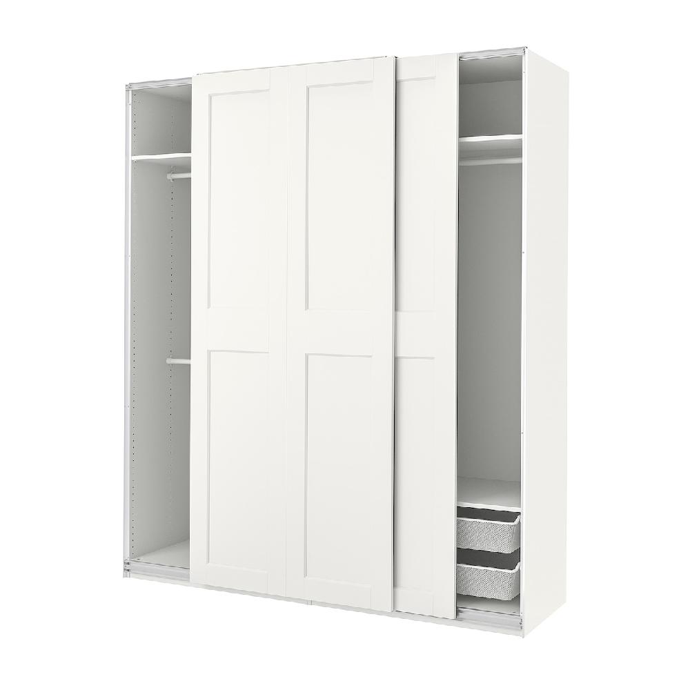 IKEA PAX / GRIMO Combinación armario blanco/blanco 200x66x236 cm