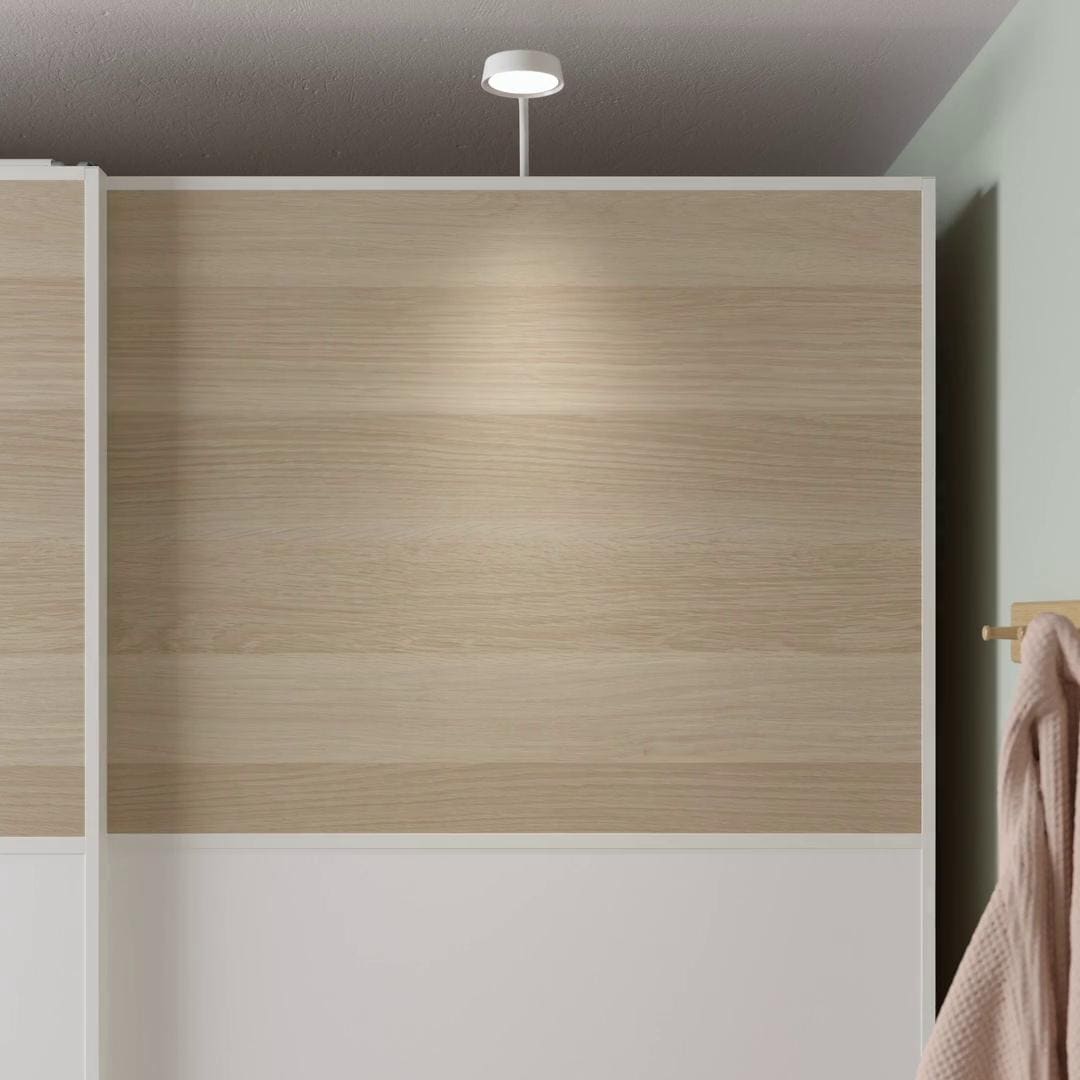 IKEA PAX / MEHAMN Combinación Armario Blanco/ambos Lados Efecto Roble Tinte Blanco 150x43x236 Cm