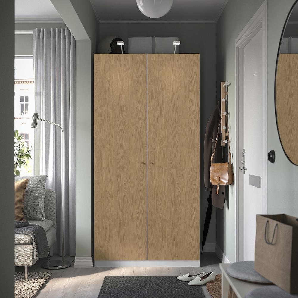 IKEA PAX / STORKLINTA Combinación Armario Blanco/efecto Roble 100x38x201 Cm