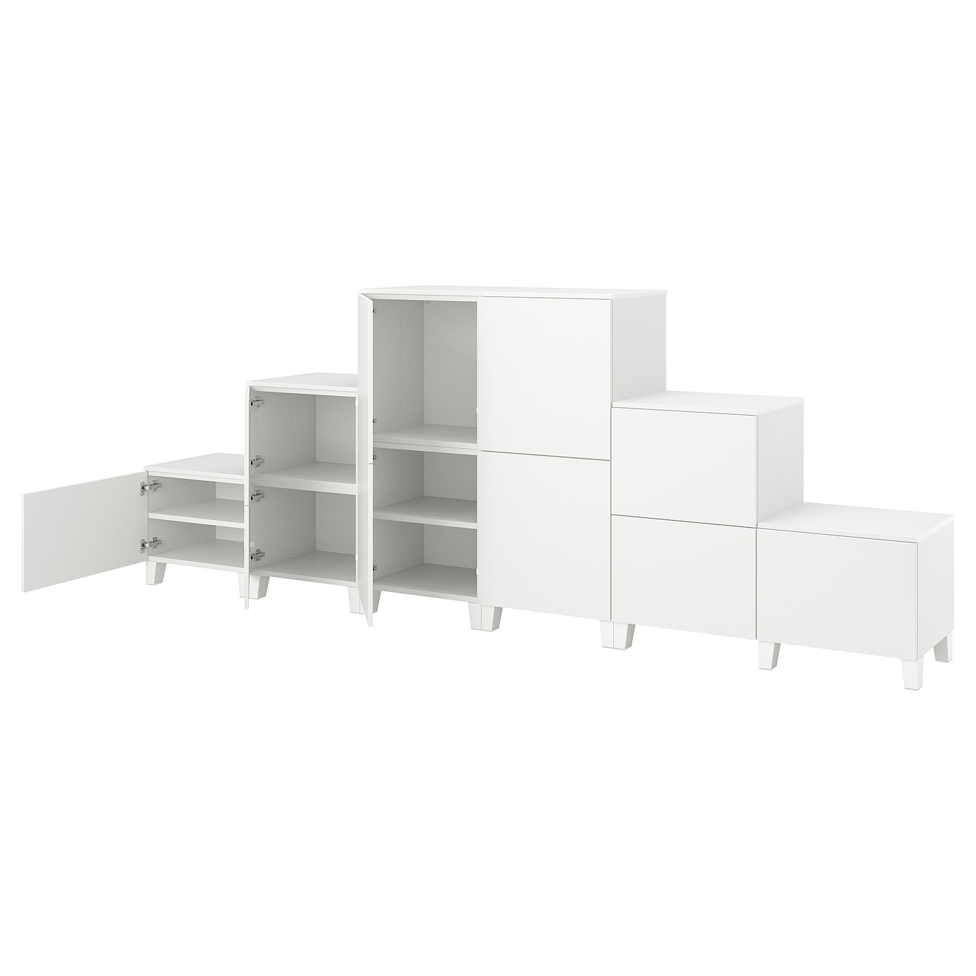 IKEA PLATSA Armario 10 puertas blanco/Fonnes blanco 360x42x133 cm
