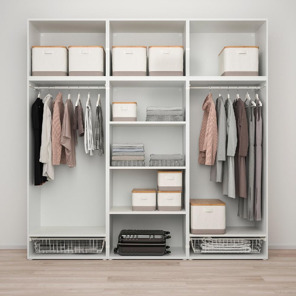 IKEA PLATSA Armario 12 Puertas Blanco/Fonnes Blanco 240x57x251 Cm