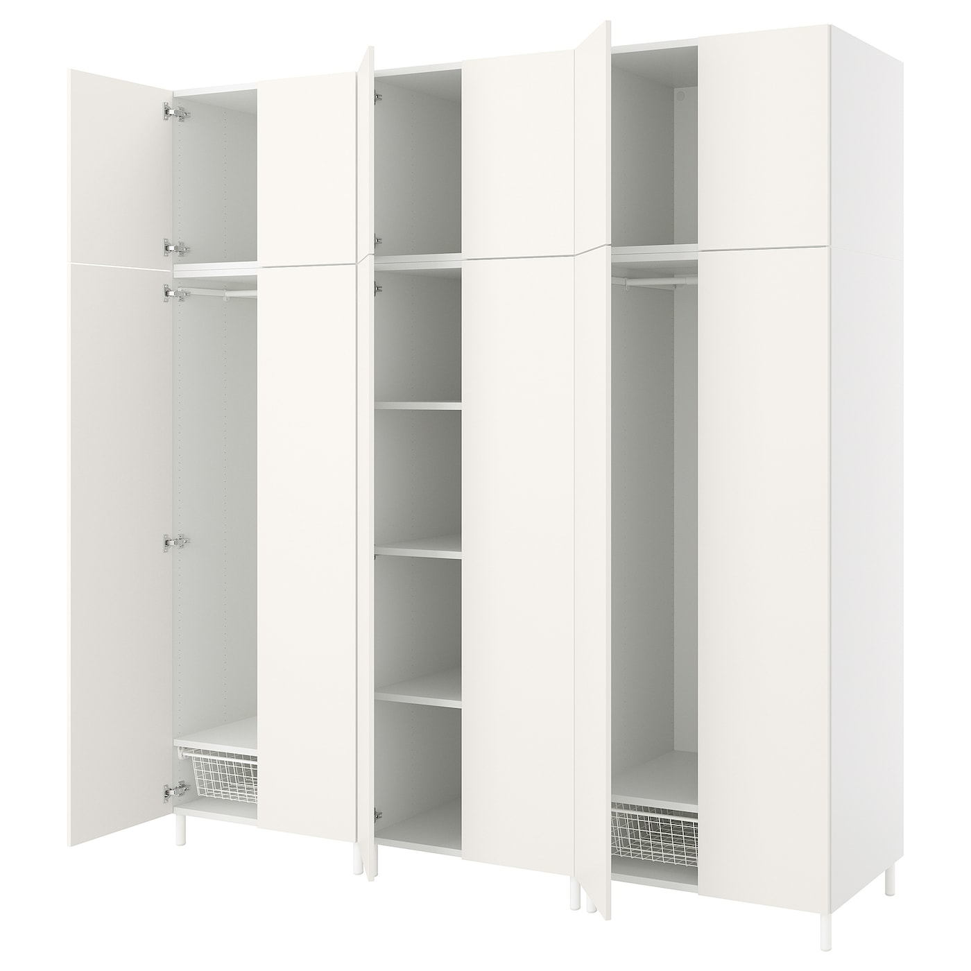 IKEA PLATSA Armario 12 puertas blanco/Fonnes blanco 240x57x251 cm