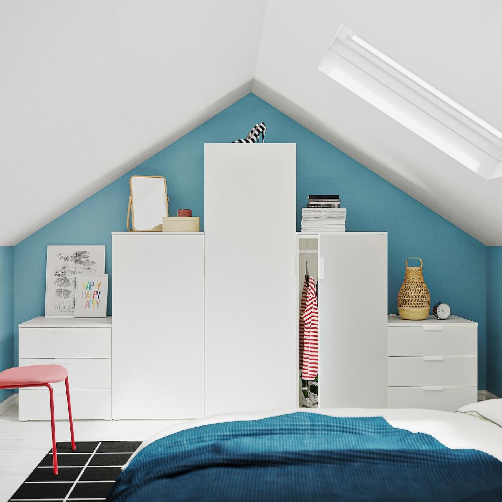 IKEA PLATSA Armario 3 Puertas 6 Cajones Blanco/Fonnes Blanco 300x57x181 Cm