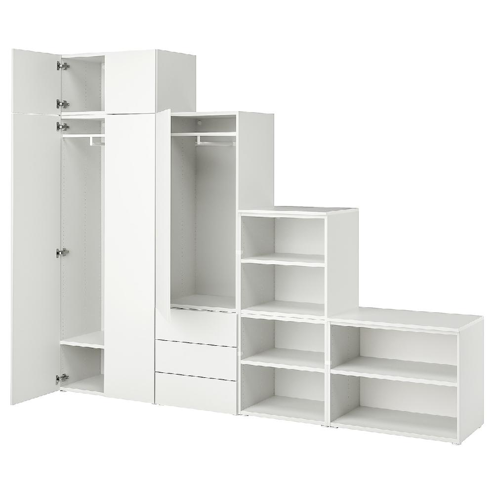 IKEA PLATSA Armario 5 puertas y 3 cajones blanco/Fonnes blanco 280x42x221 cm
