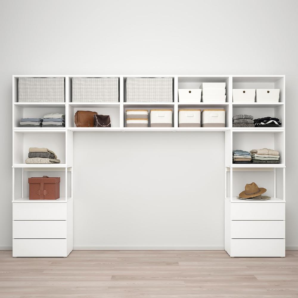 IKEA PLATSA Armario 7 Puertas 6 Cajones Blanco/Fonnes Blanco 300x42x201 Cm