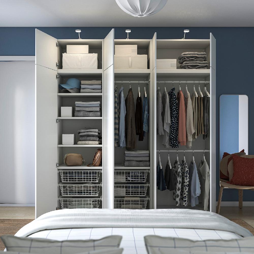 IKEA PLATSA Armario 8 Puertas Blanco/Fonnes Blanco 200x57x221 Cm