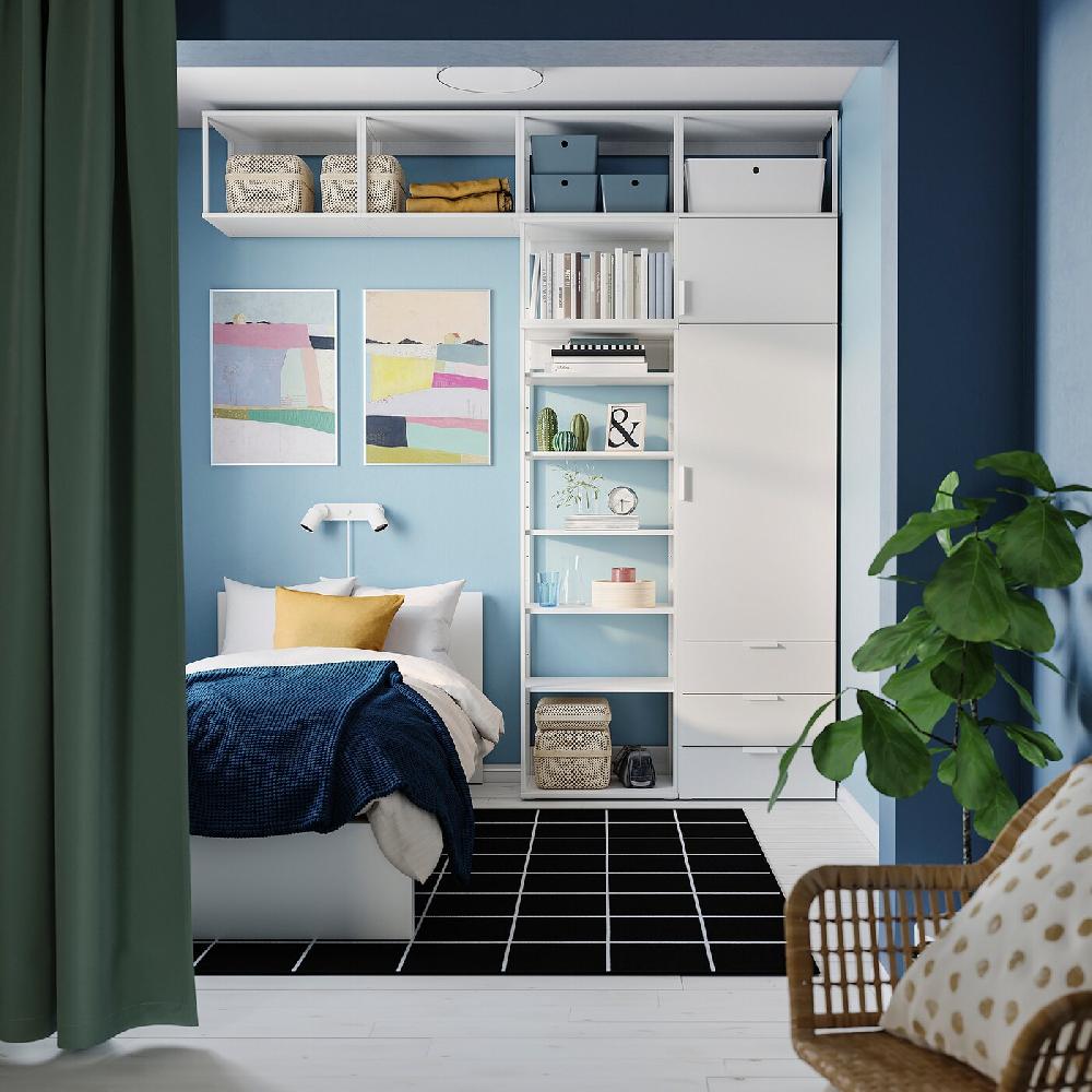 IKEA PLATSA Armario Con 2 Puertas+3 Cajones Blanco/Fonnes Blanco 240x42x261 Cm