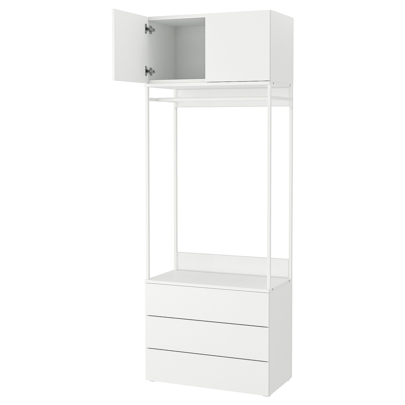 IKEA PLATSA Armario con 2 puertas+3 cajones blanco/Fonnes blanco 80x42x221 cm