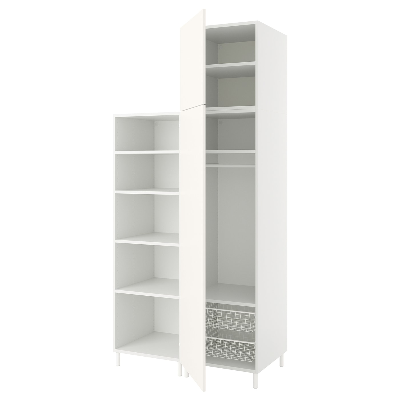 IKEA PLATSA Armario con 2 puertas blanco/Fonnes blanco 120x57x251 cm