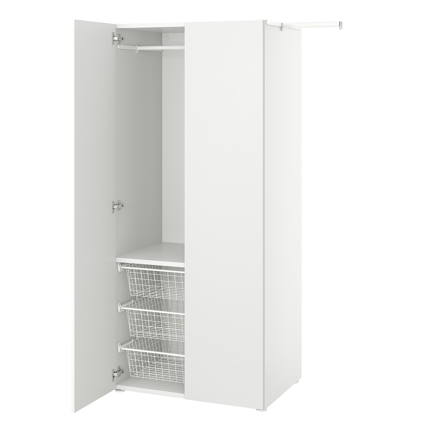 IKEA PLATSA Armario con 2 puertas blanco/Fonnes blanco 110-127x57x181 cm