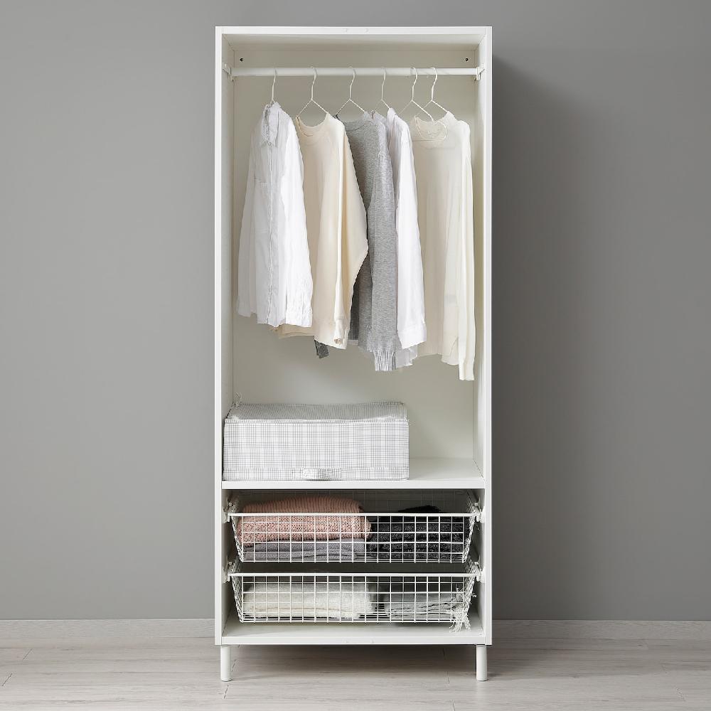 IKEA PLATSA Armario Con 2 Puertas Blanco/Kalbåden Efecto Pino Alegre 80x57x191 Cm