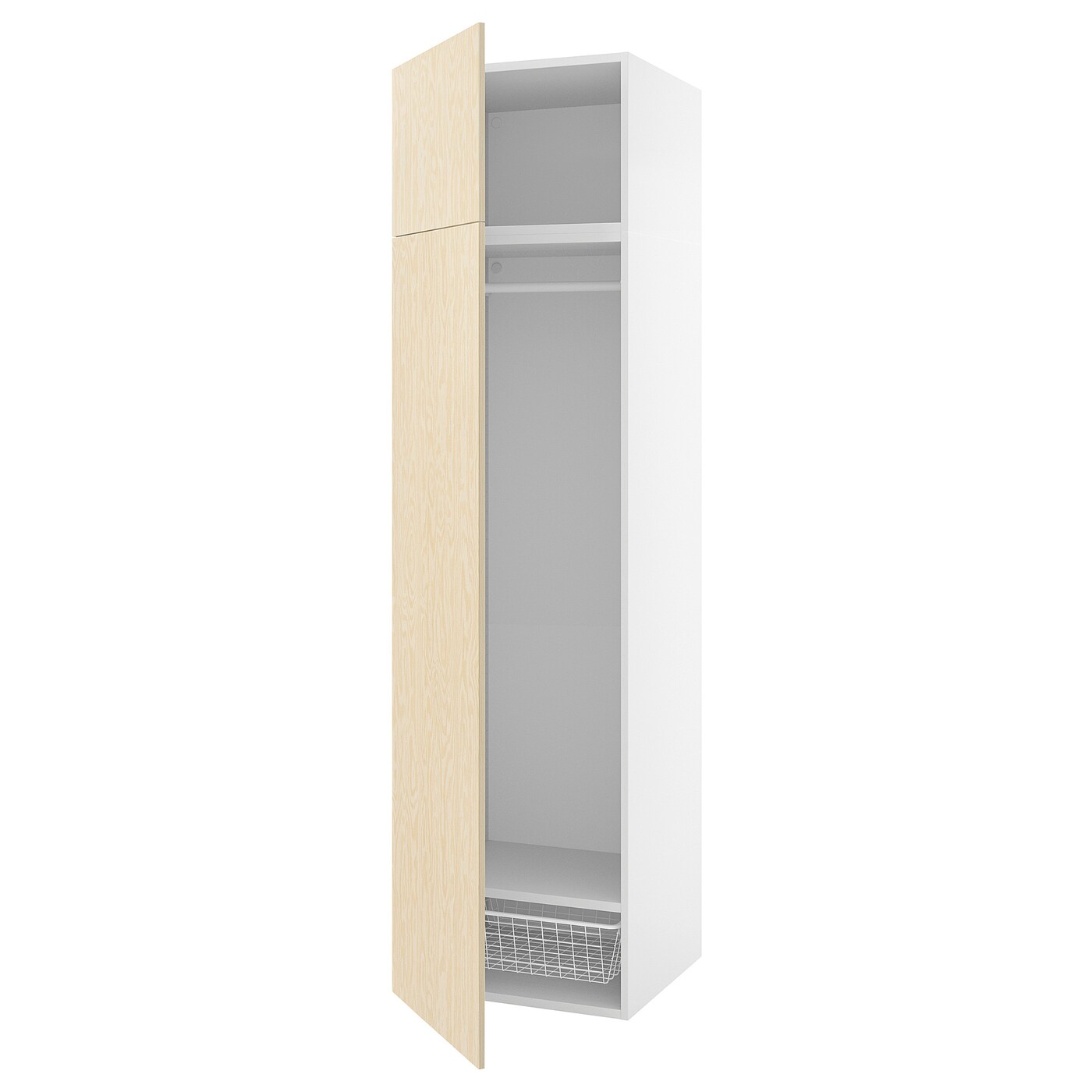 IKEA PLATSA Armario con 2 puertas blanco/Kalbåden efecto pino alegre 60x57x221 cm