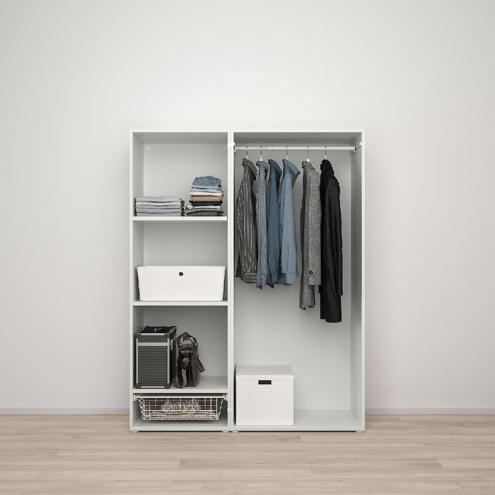IKEA PLATSA Armario Con 3 Puertas Blanco/Fonnes Blanco 140x57x181 Cm