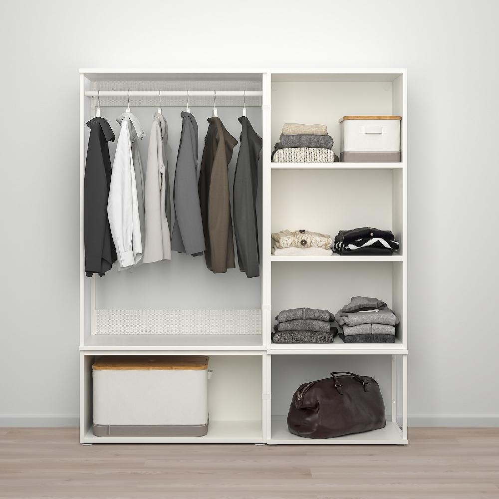 IKEA PLATSA Armario Con 3 Puertas Blanco/Fonnes Blanco 140x42x161 Cm