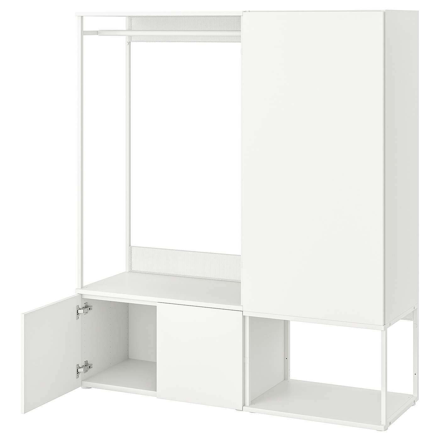 IKEA PLATSA Armario con 3 puertas blanco/Fonnes blanco 140x42x161 cm