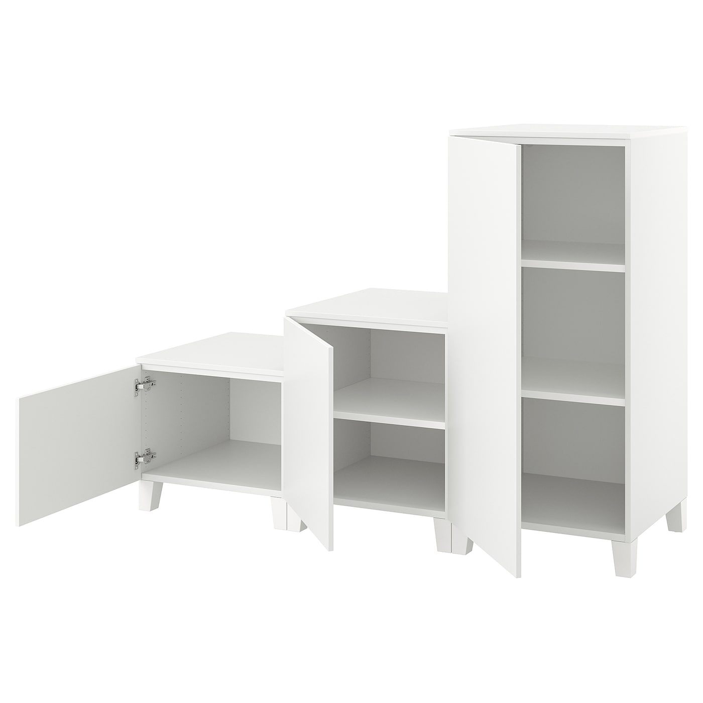 IKEA PLATSA Armario con 3 puertas blanco/Fonnes blanco 180x57x133 cm