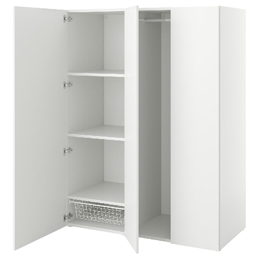 IKEA PLATSA Armario con 3 puertas blanco/Fonnes blanco 140x57x181 cm
