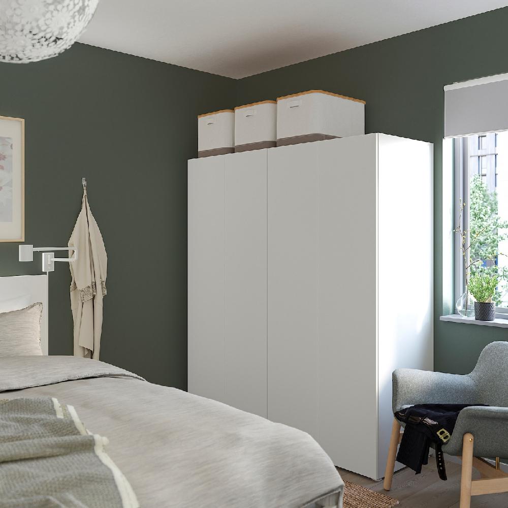 IKEA PLATSA Armario Con 4 Puertas Blanco/Fonnes Blanco 160x57x181 Cm