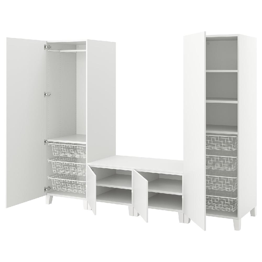 IKEA PLATSA Armario con 4 puertas blanco/Fonnes blanco 240x57x191 cm