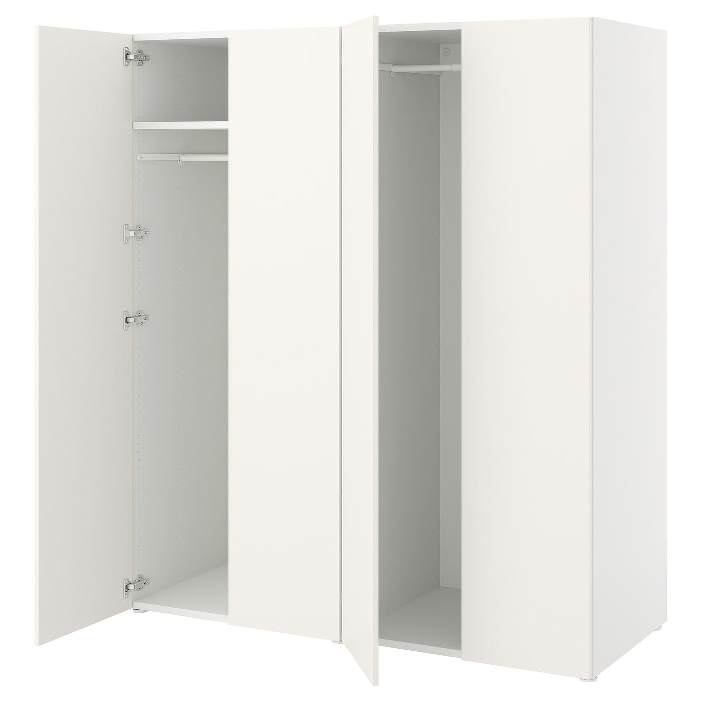 IKEA PLATSA Armario con 4 puertas blanco/Fonnes blanco 160x57x181 cm