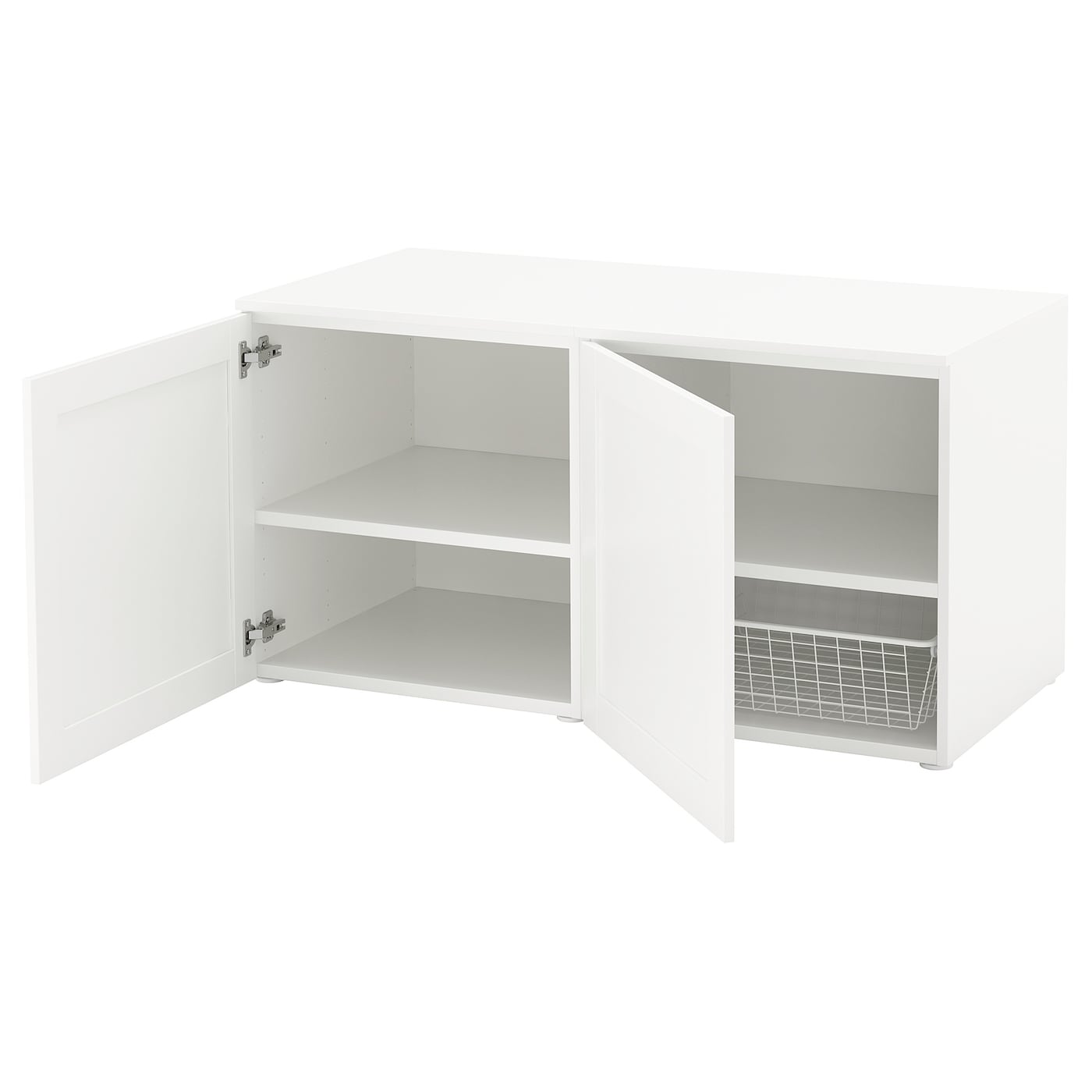 IKEA PLATSA Banco con cajón blanco/Sannidal blanco 120x57x63 cm