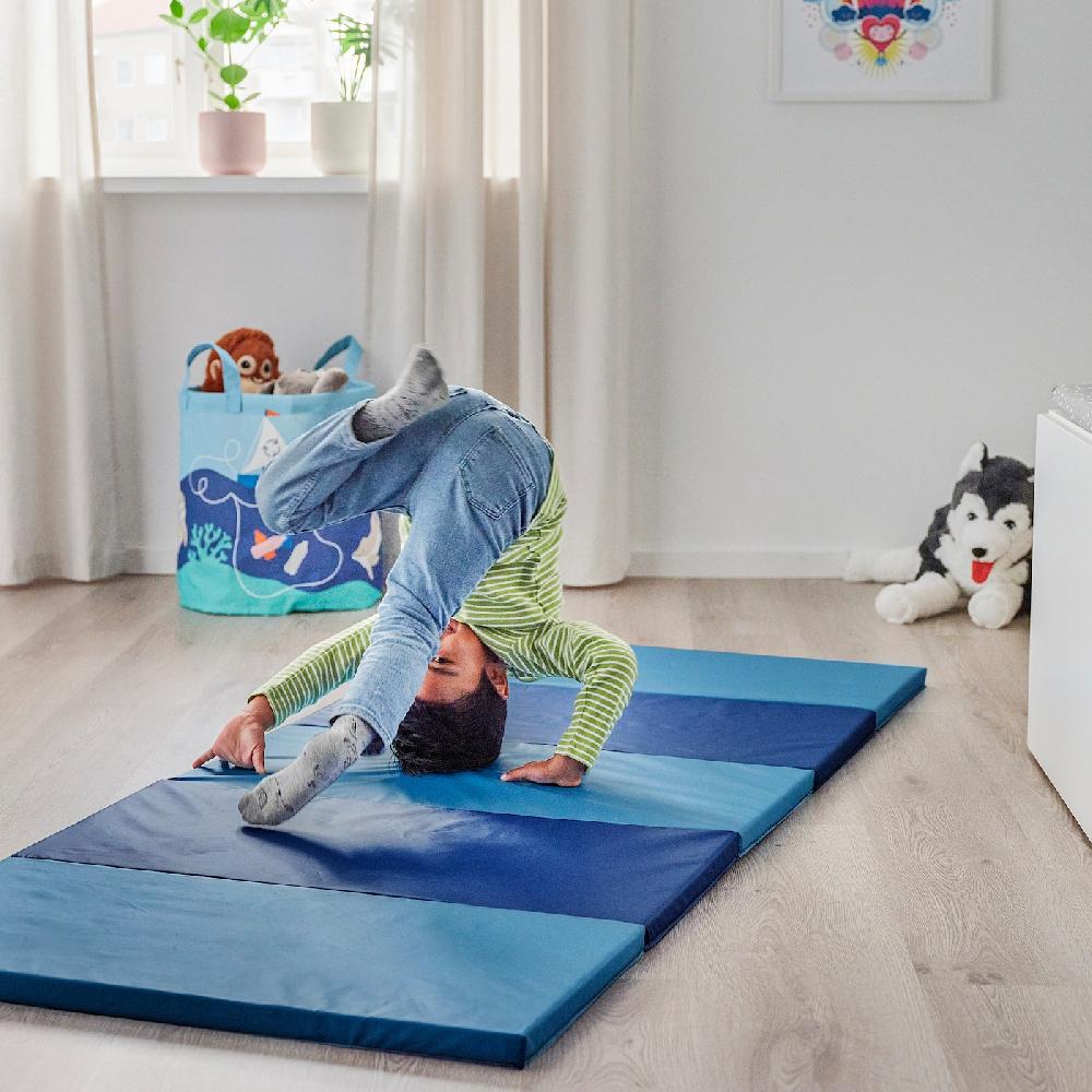IKEA PLUFSIG Alfombrilla Gimnasia Plegable Azul 78x185 Cm