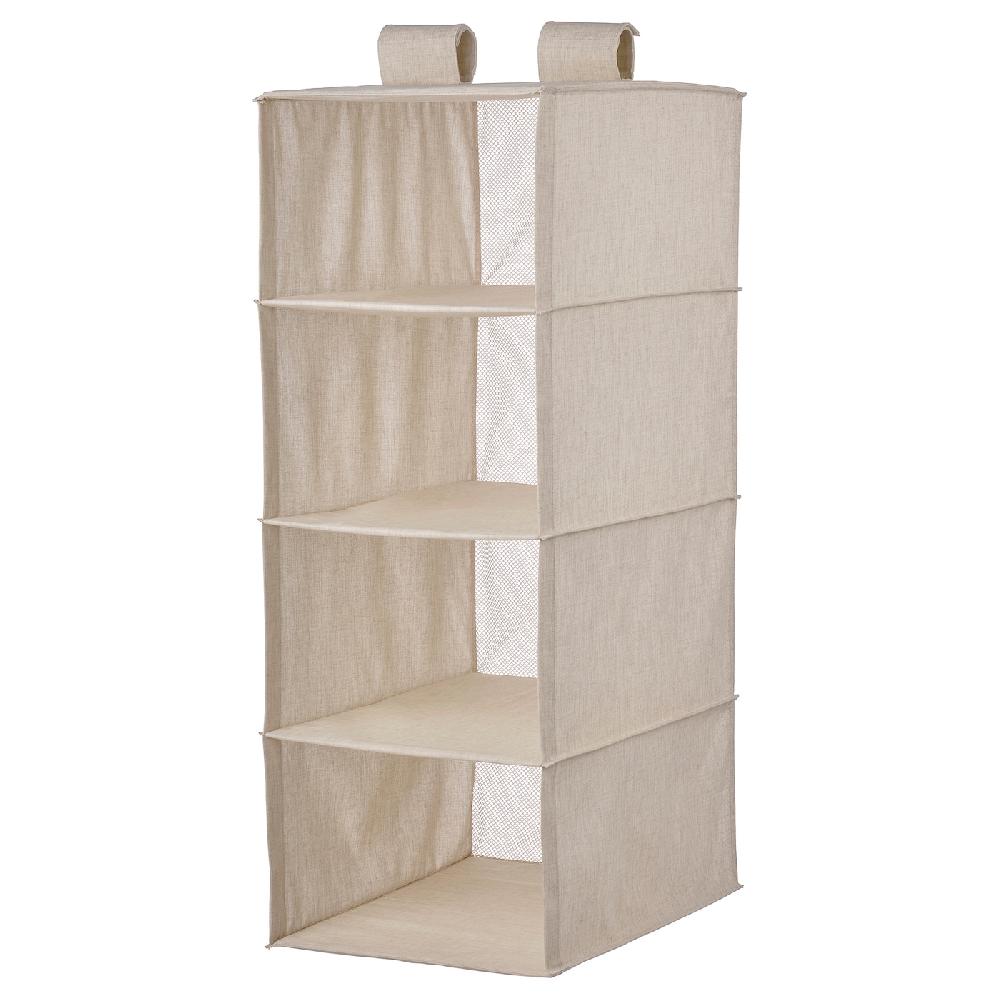 IKEA PURRPINGLA Organizador colgante 4 piezas textil/beige 36x45x92 cm