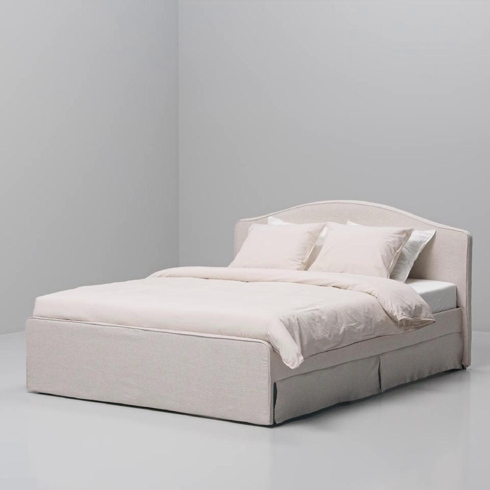 IKEA RAMNEFJÄLL Estructura Cama Tapizada Kilanda Beige Claro/Luröy 140x200 Cm