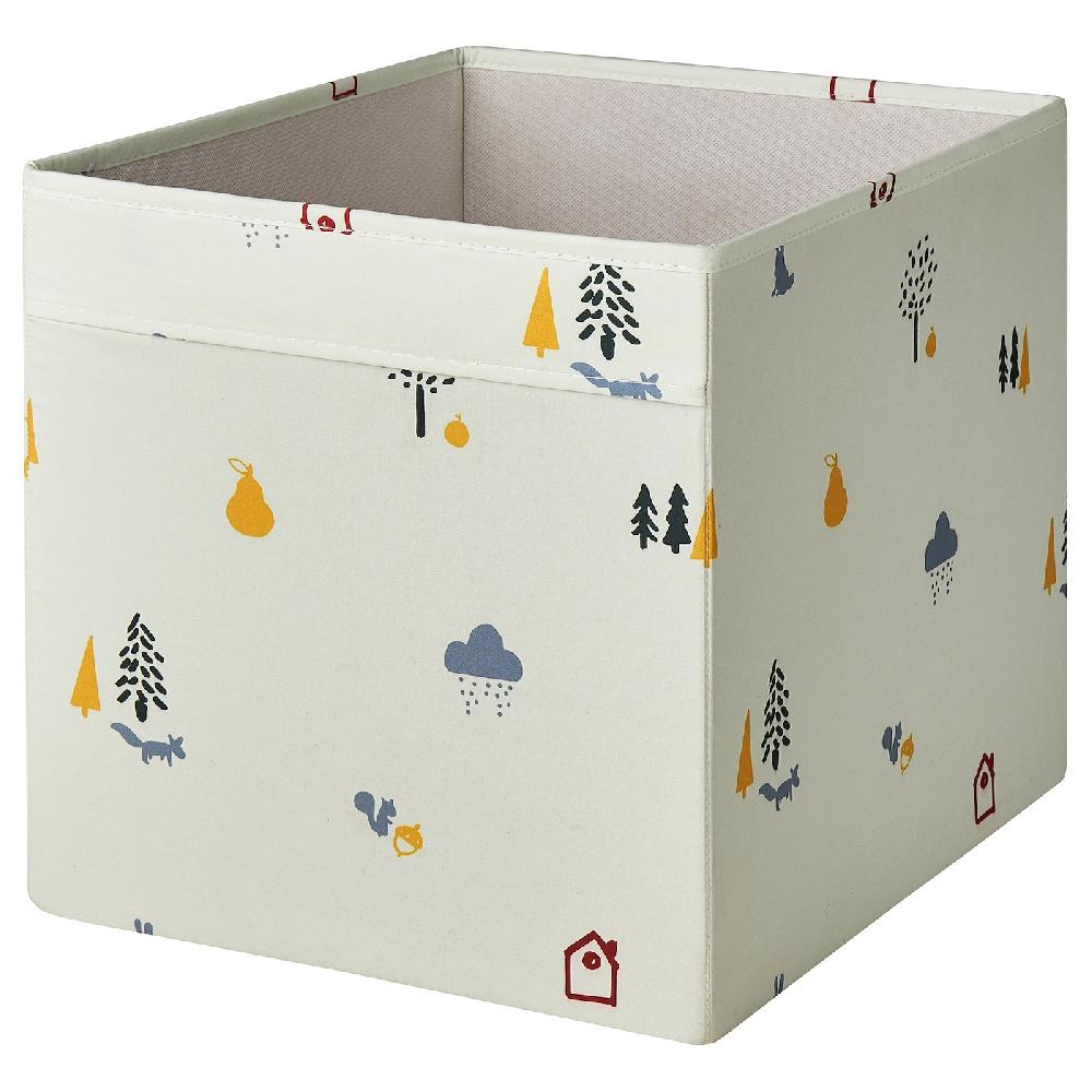 IKEA REGNBROMS Caja motivo animal/multicolor 33x38x33 cm