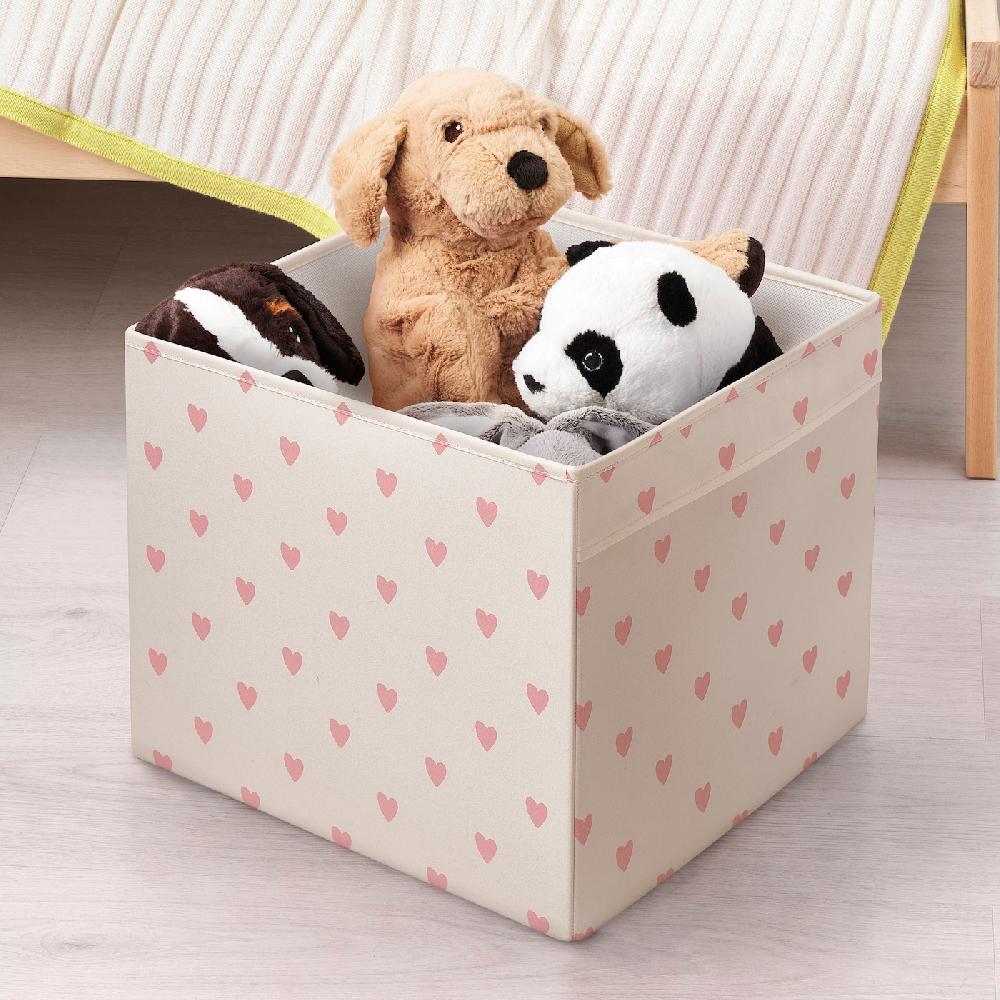 IKEA REGNBROMS Caja Motivo Corazón/rosa 33x38x33 Cm