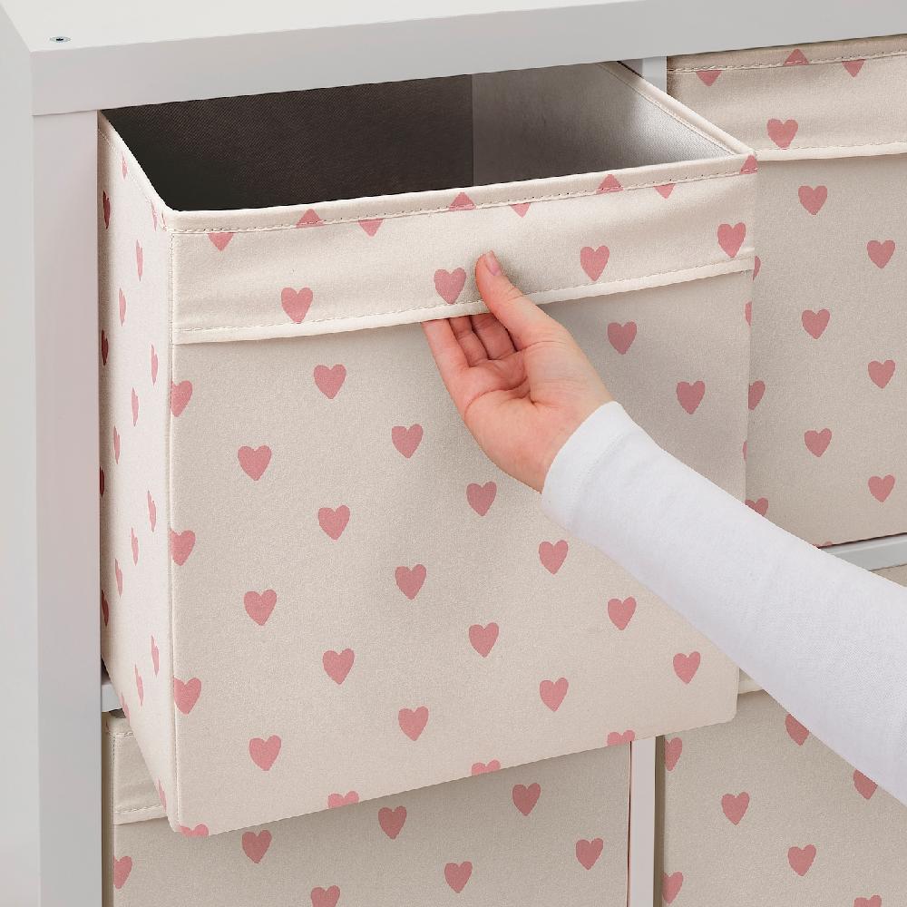 IKEA REGNBROMS Caja Motivo Corazón/rosa 33x38x33 Cm