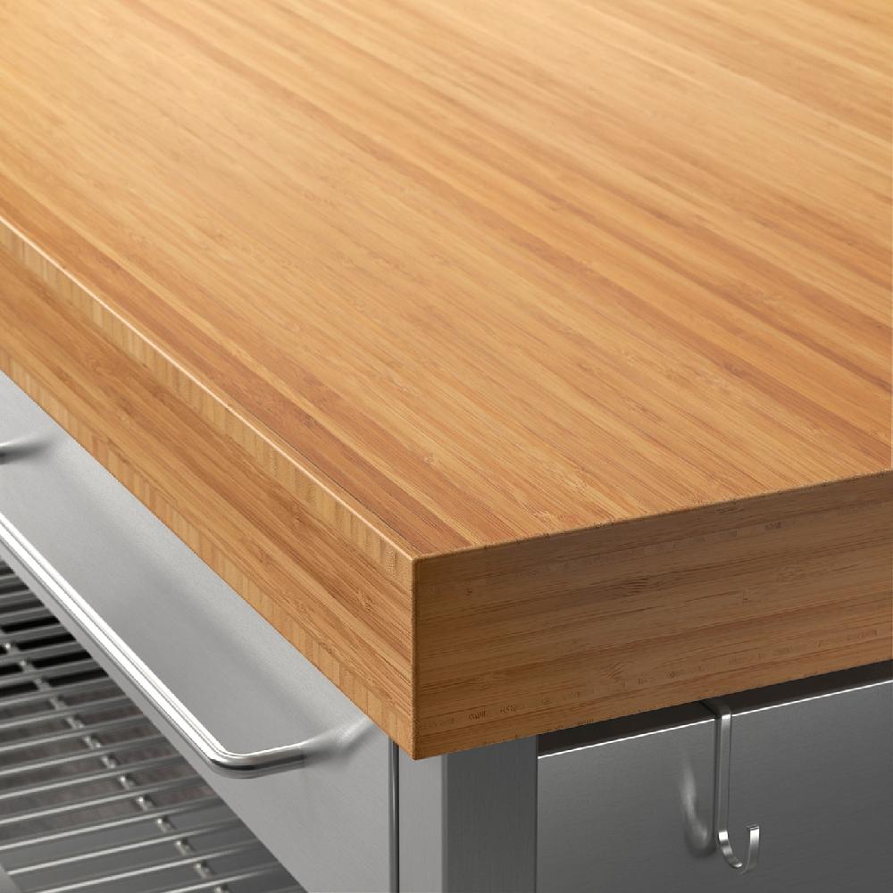 IKEA RIMFORSA Mesa De Trabajo Acero Inoxidable/bambú 120x63.5x92 Cm
