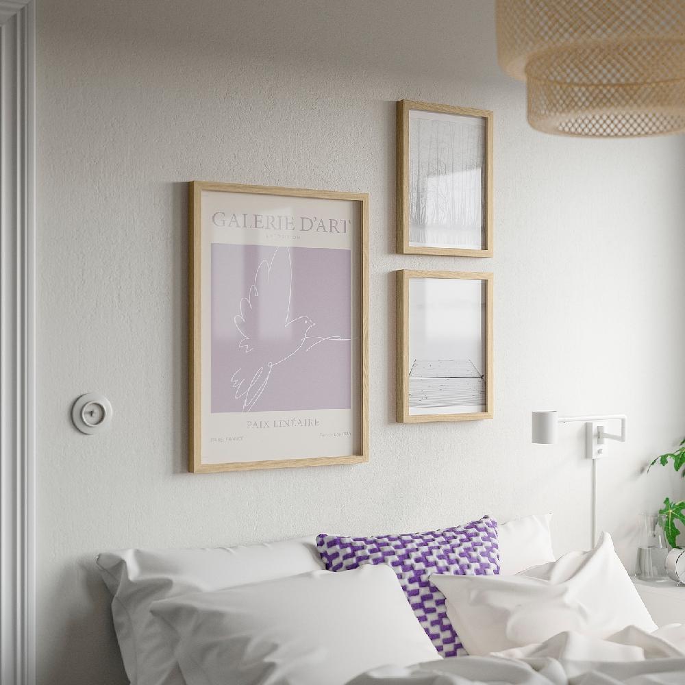 IKEA RÖDALM Marco Con Póster Paix Lineaire 50x70 Cm