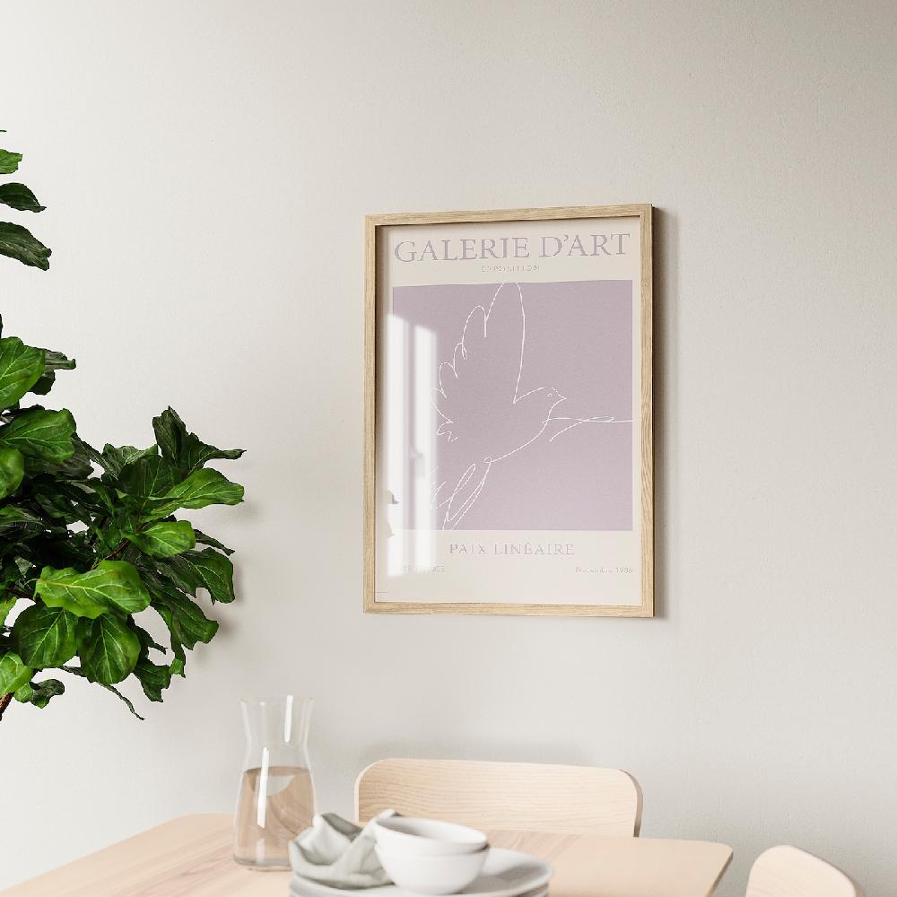 IKEA RÖDALM Marco Con Póster Paix Lineaire 50x70 Cm