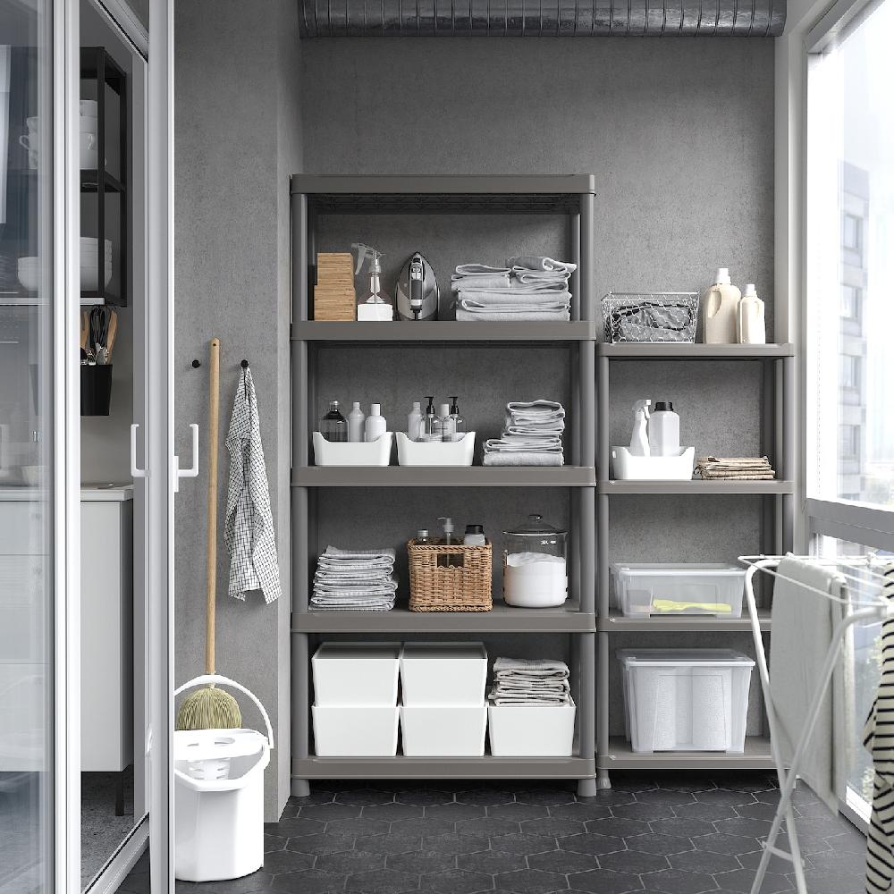 IKEA RUNMARÖ Estantería Gris Oscuro Interior/exterior 90x40x182 Cm