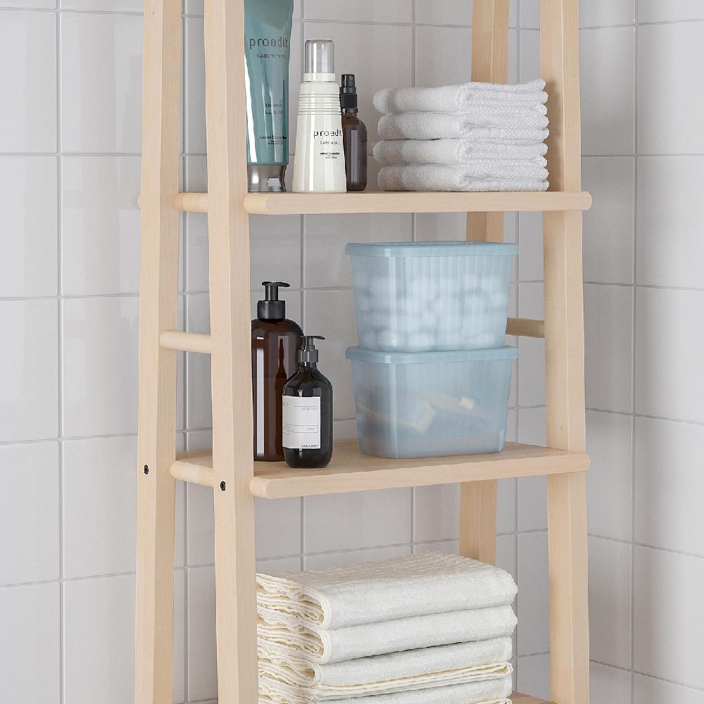 IKEA RYKTA Caja Con Tapa Transparente Azul Grisáceo 12x18x12 Cm/1.5 L