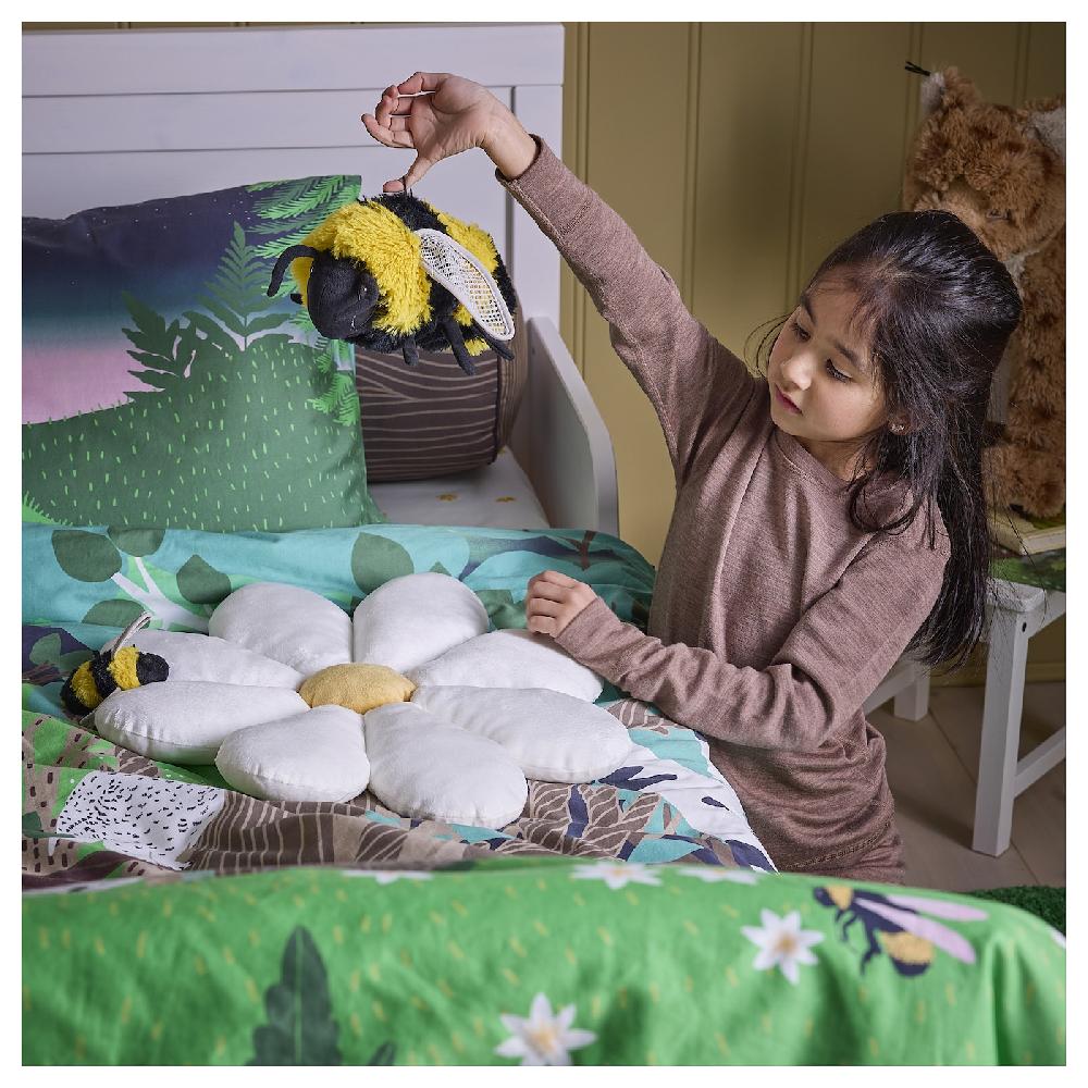 IKEA SKOGSDUVA Peluche Abejorro/negro Amarillo 21 Cm