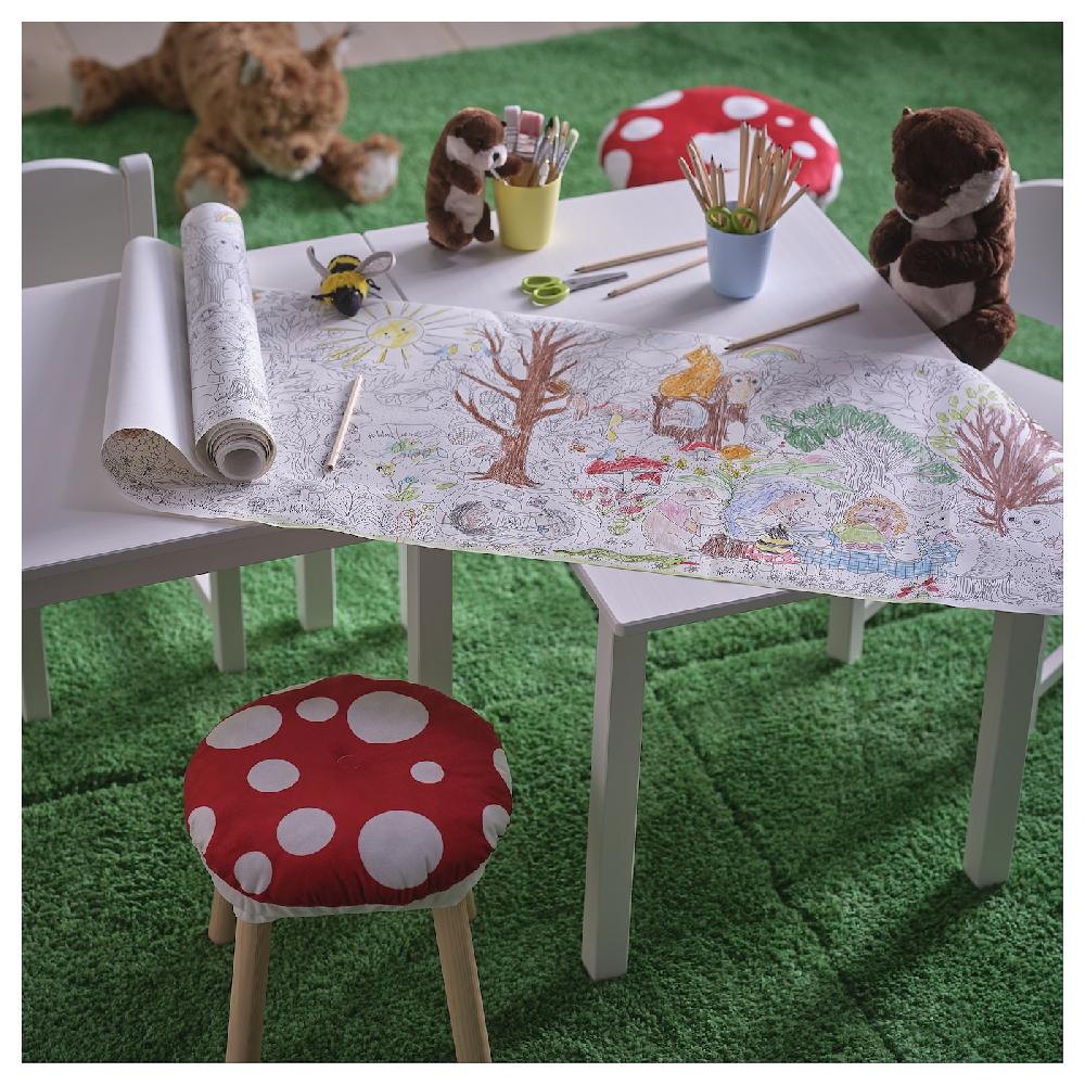 IKEA SKOGSDUVA Rollo Papel Colorear Bosque Encantado 10 M