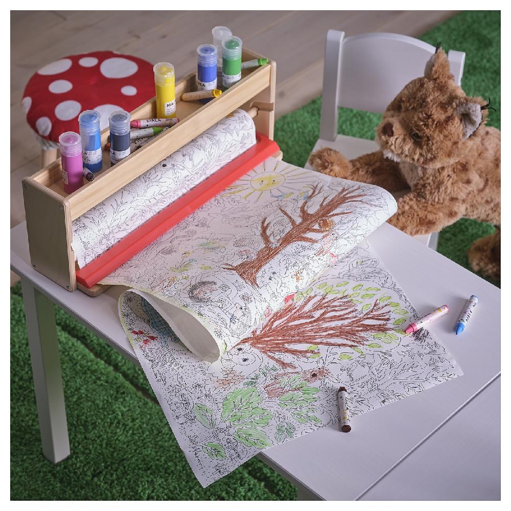 IKEA SKOGSDUVA Rollo Papel Colorear Bosque Encantado 10 M