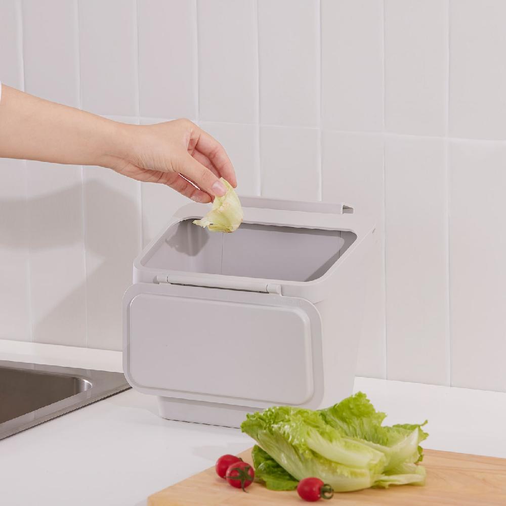 IKEA SKOLÄST Cubo Basura Armario Con Puerta Gris Claro