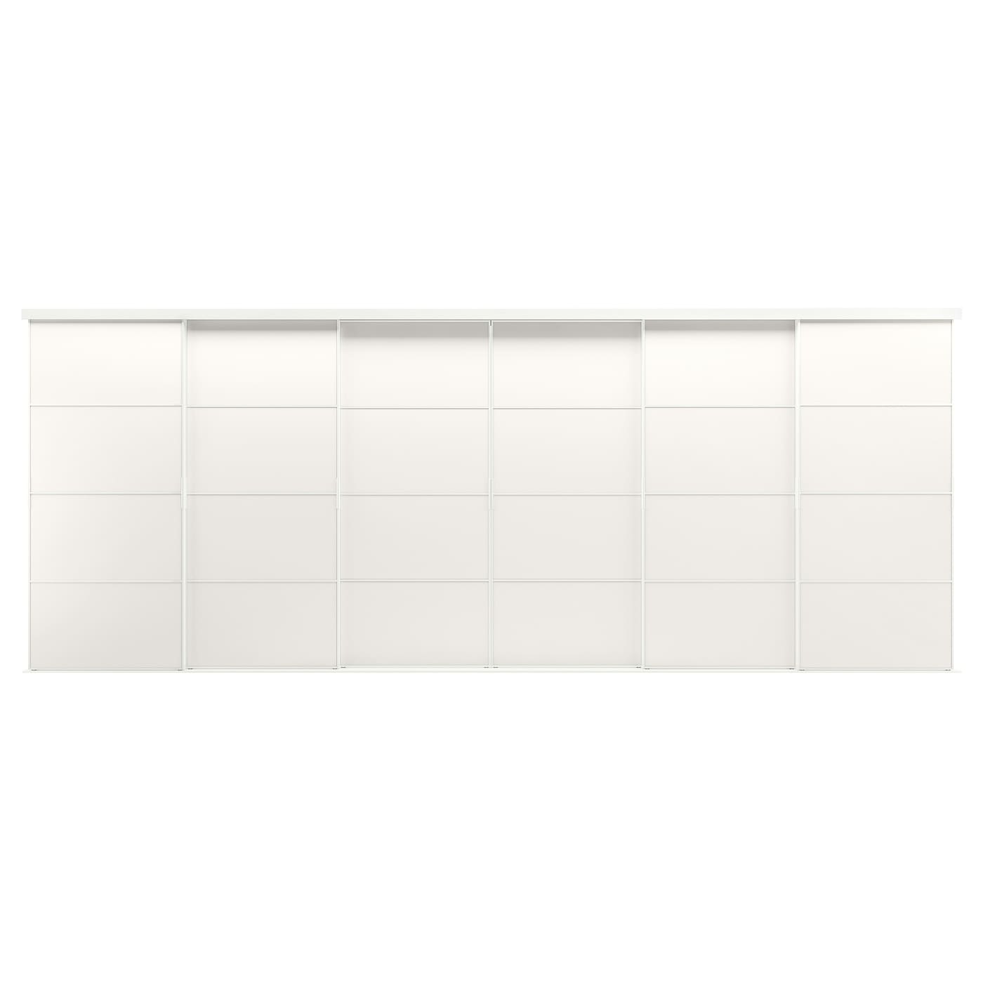 IKEA SKYTTA / MEHAMN Puerta corredera combi blanco/ambos lados blanco 603x240 cm