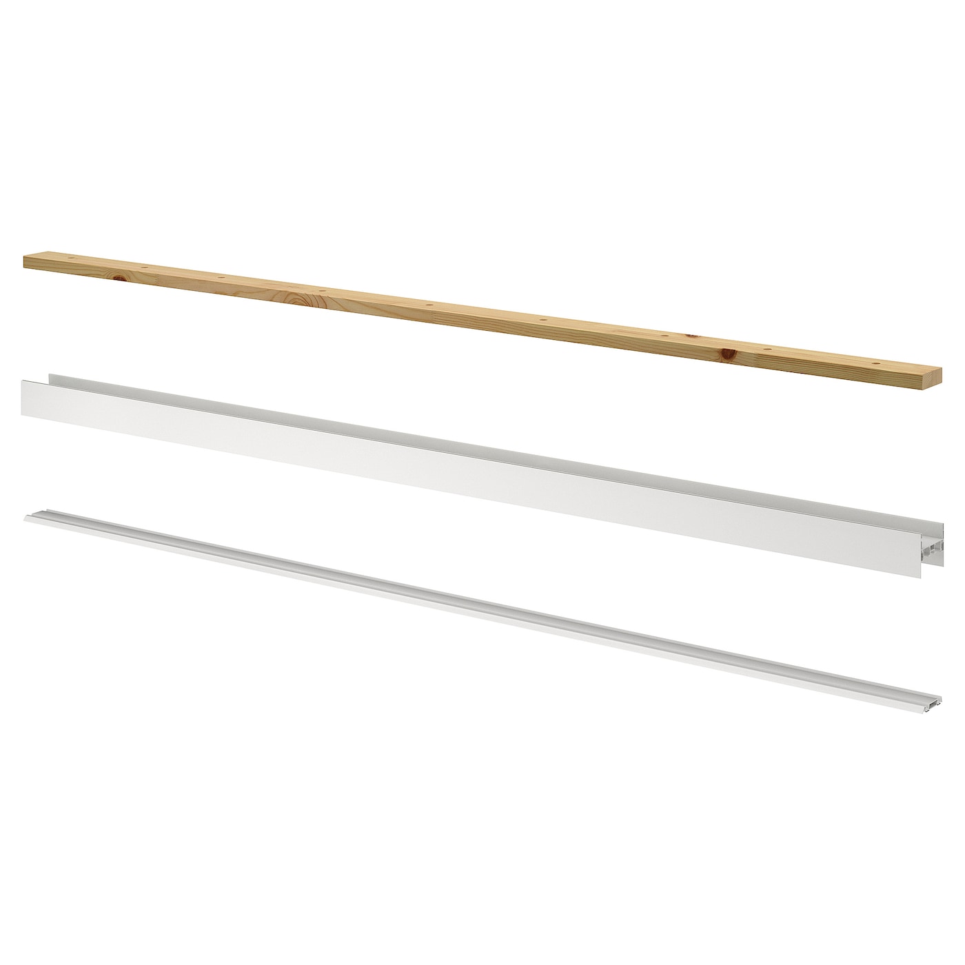 IKEA SKYTTA Riel estructura puerta corredera 2 rieles blanco