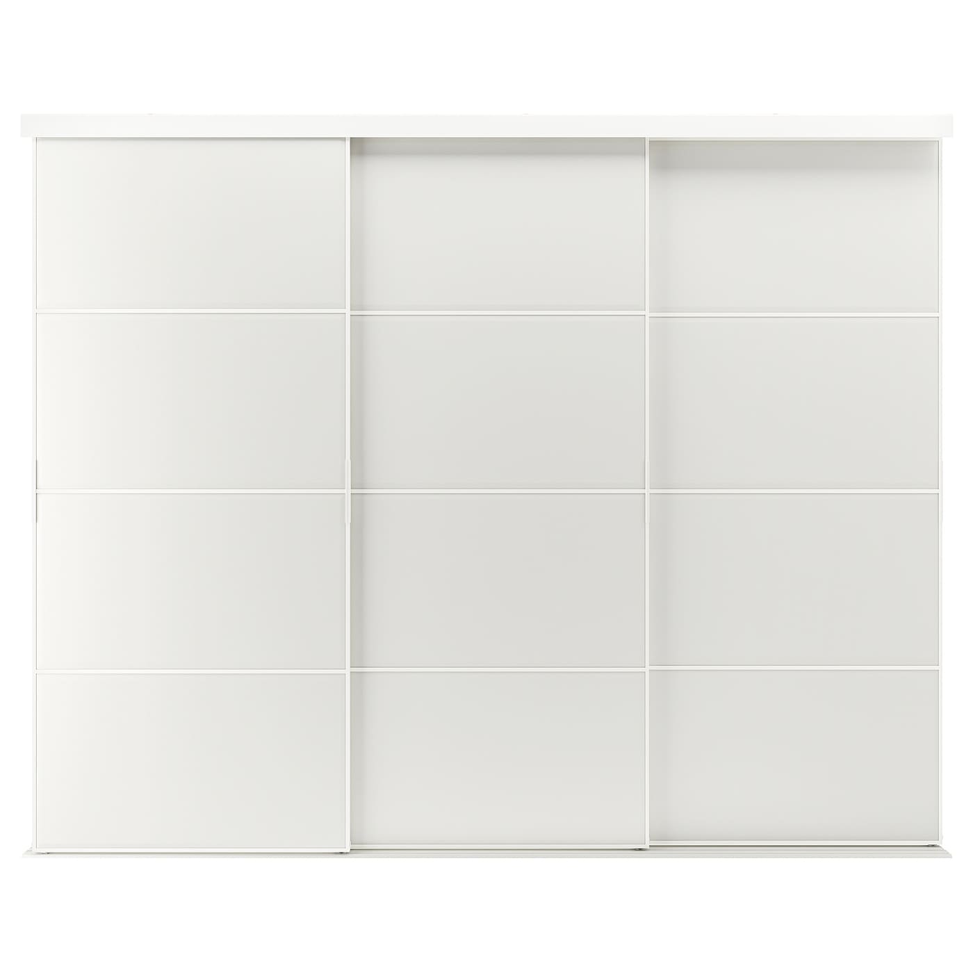 IKEA SKYTTA / TJÖRHOM Puerta corredera combi blanco/blanco 301x240 cm